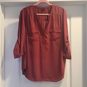 Torrid Maroon Harper blouse